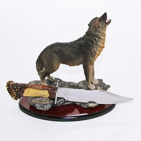 нож сувенирный с подст. "волк" фото