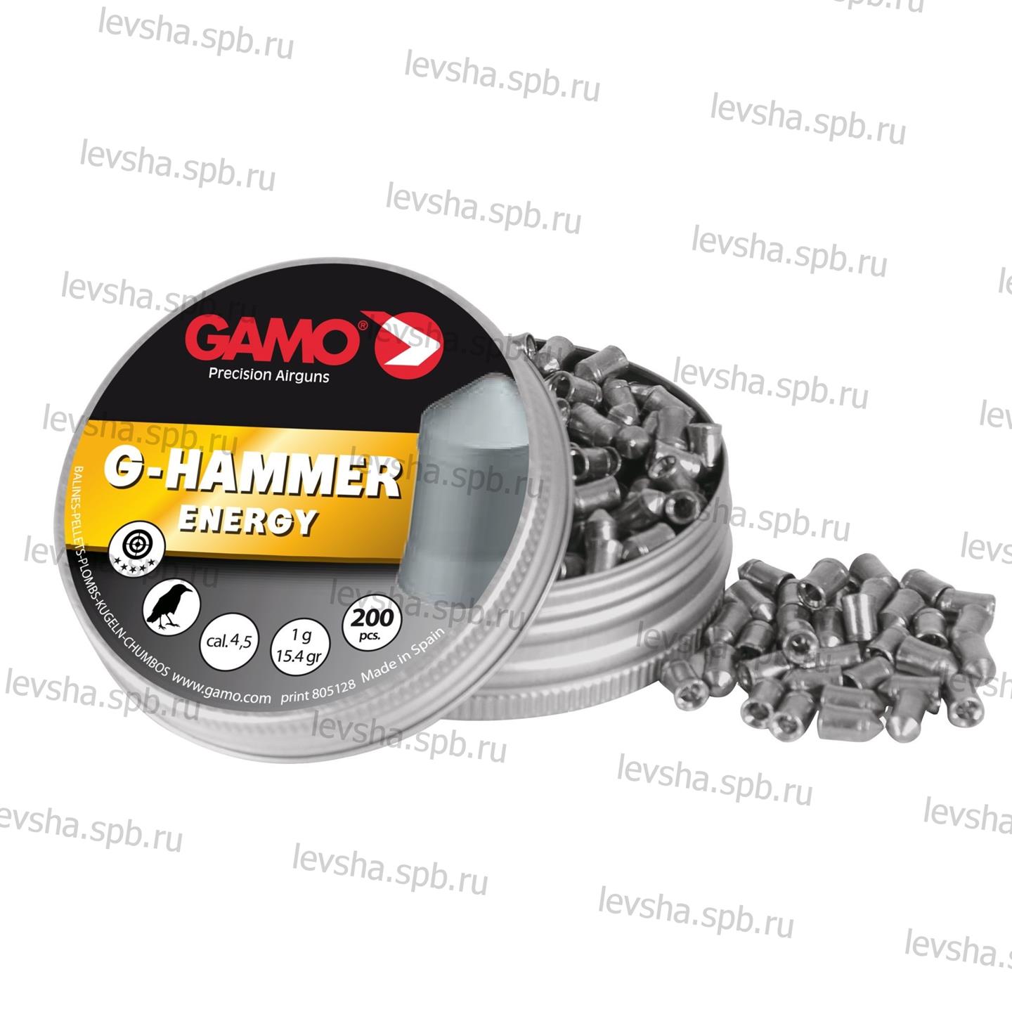 пули gamo g-hammer energy 4,5 мм 1.0гр.(200) фото